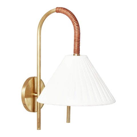 Brass + Cane Wall Sconce